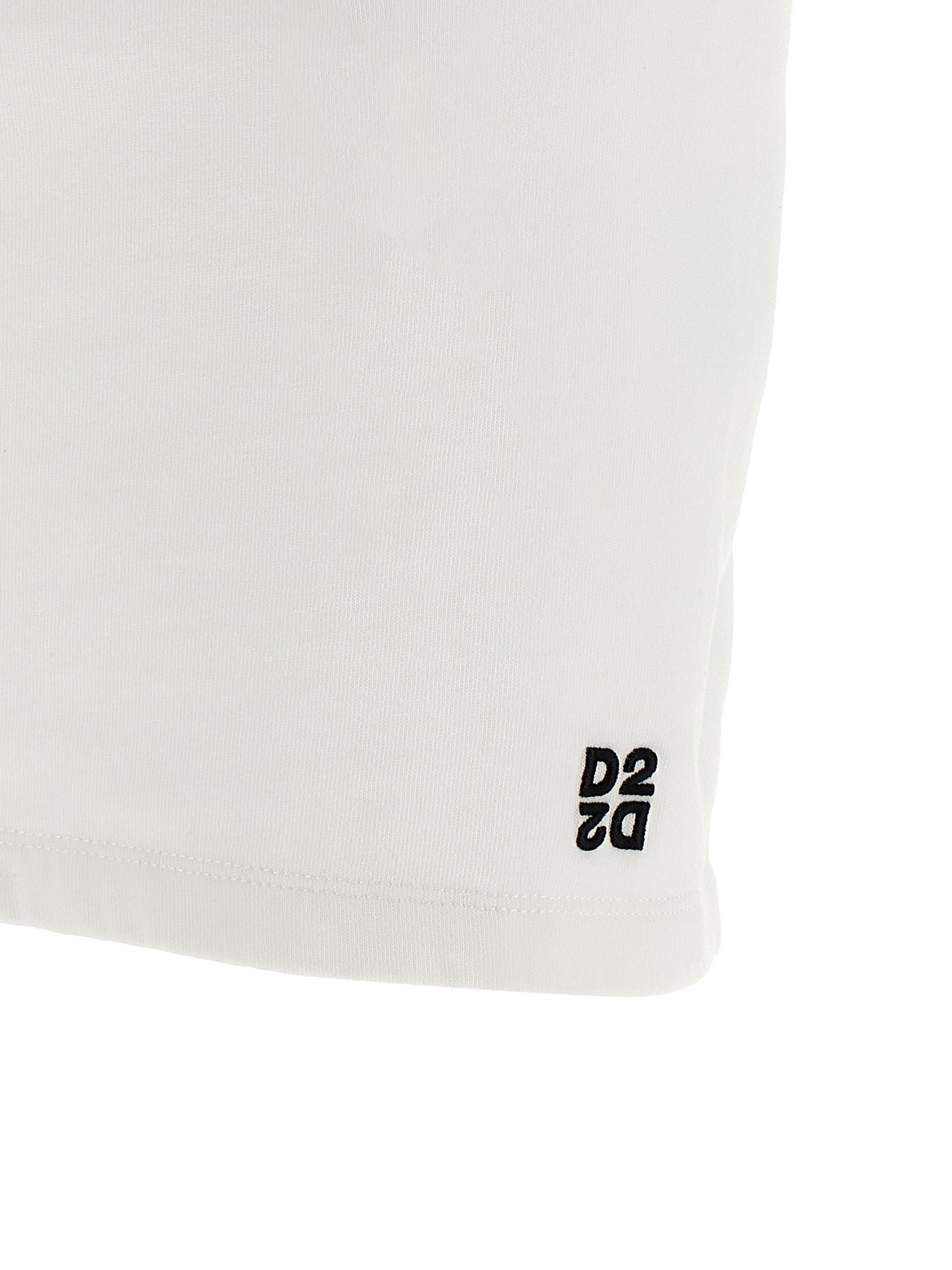 White Cotton Short Dress