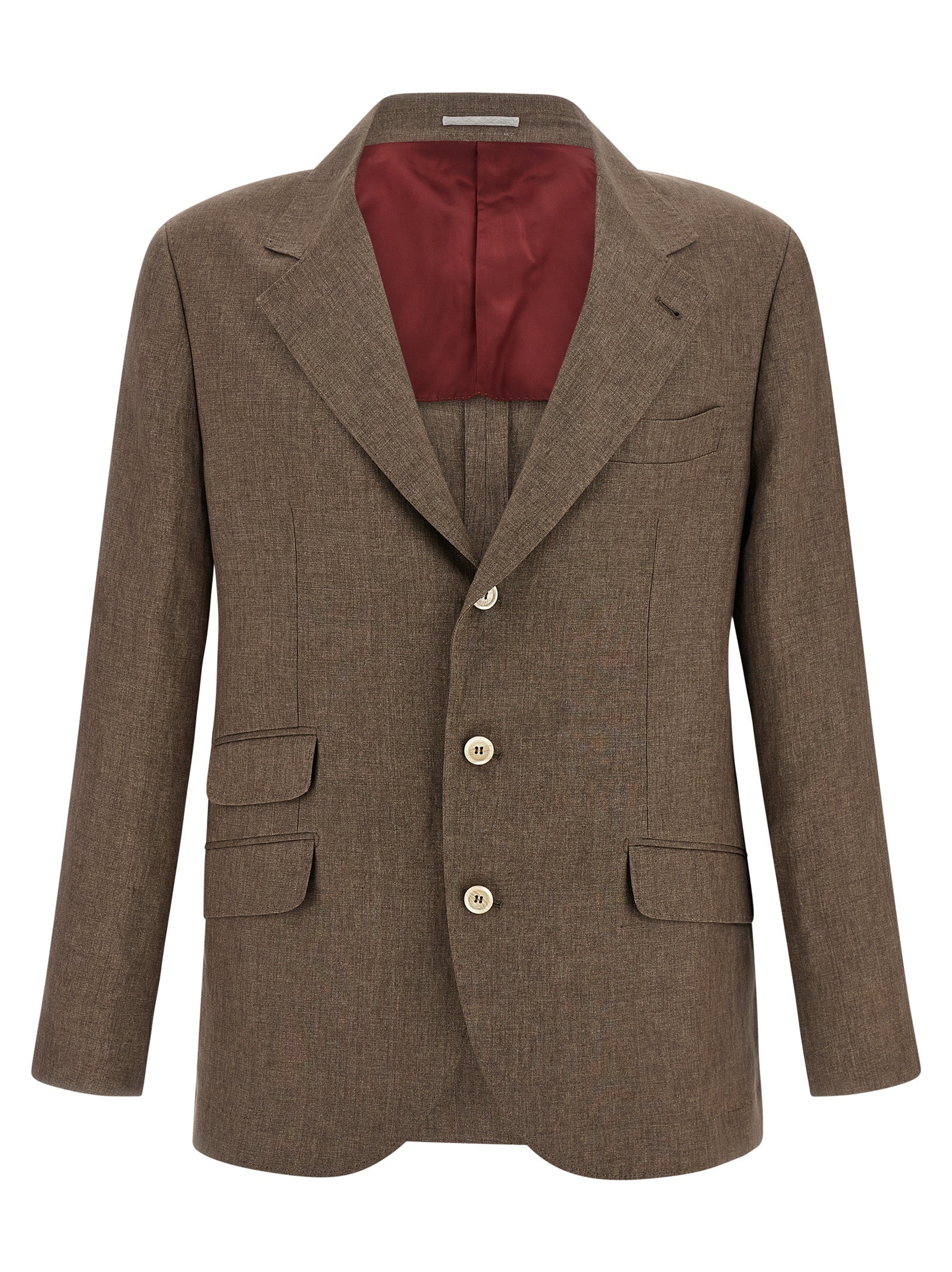 Brown Linen Blazer