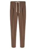 Brown Linen Casual Pants