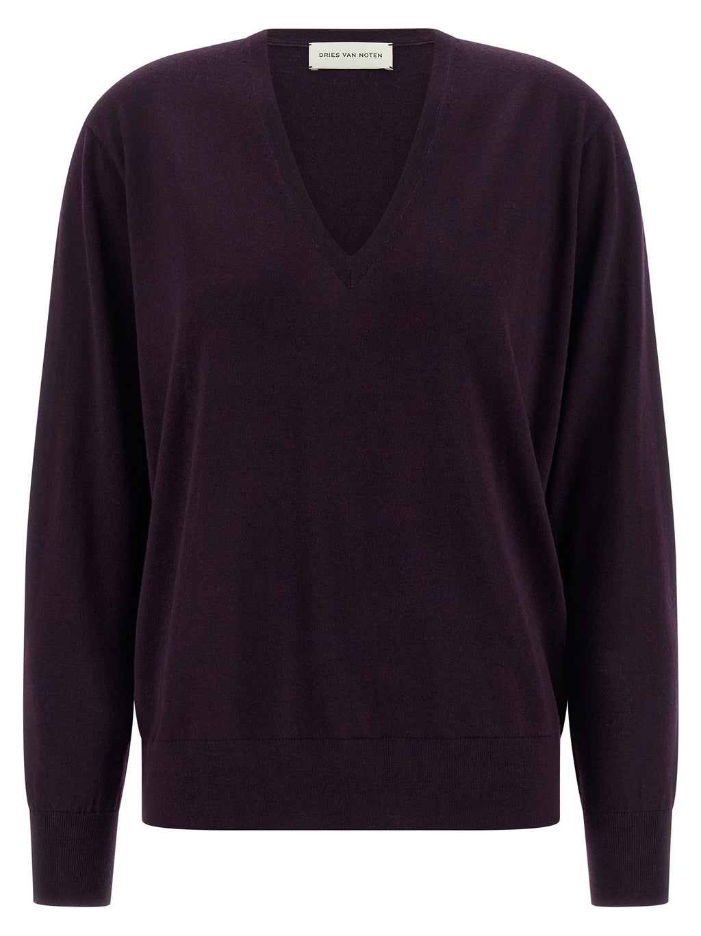 Purple Merino Wool Cardigan