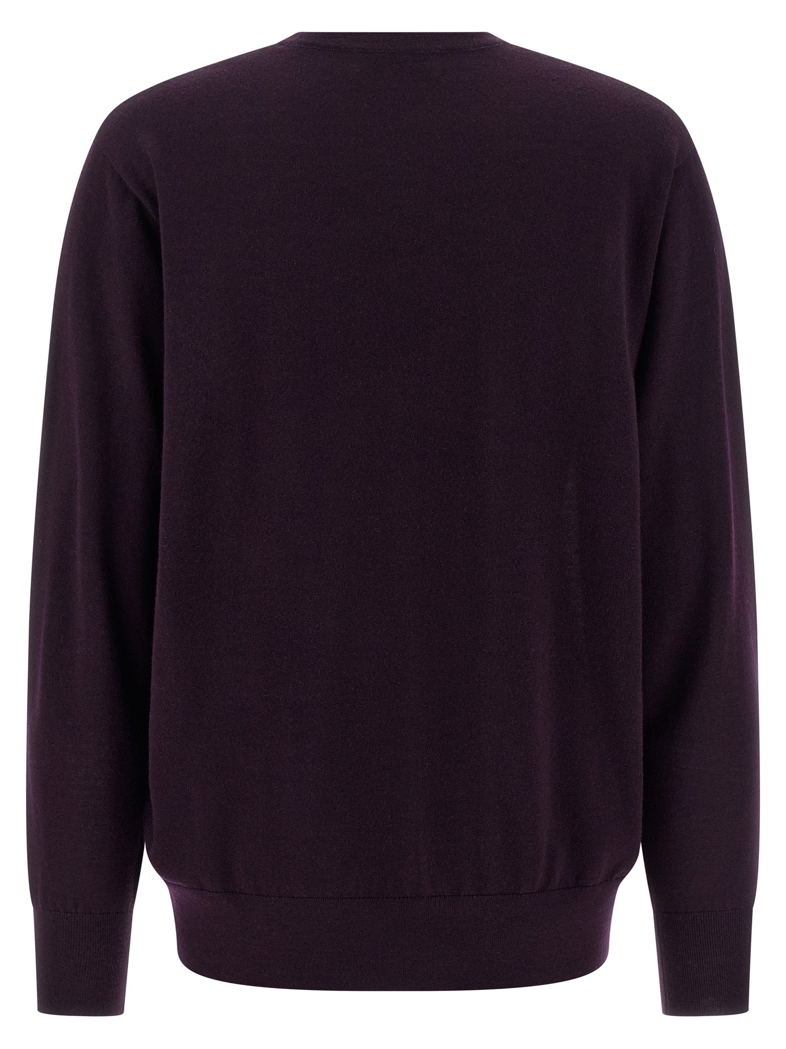 Purple Merino Wool Cardigan