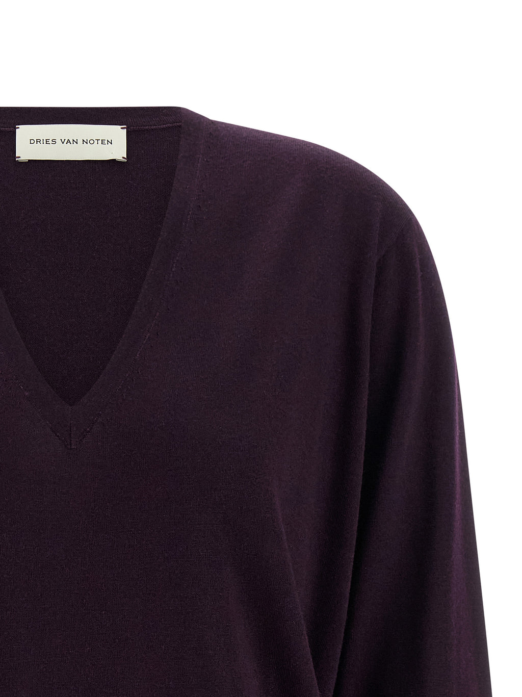 Purple Merino Wool Cardigan