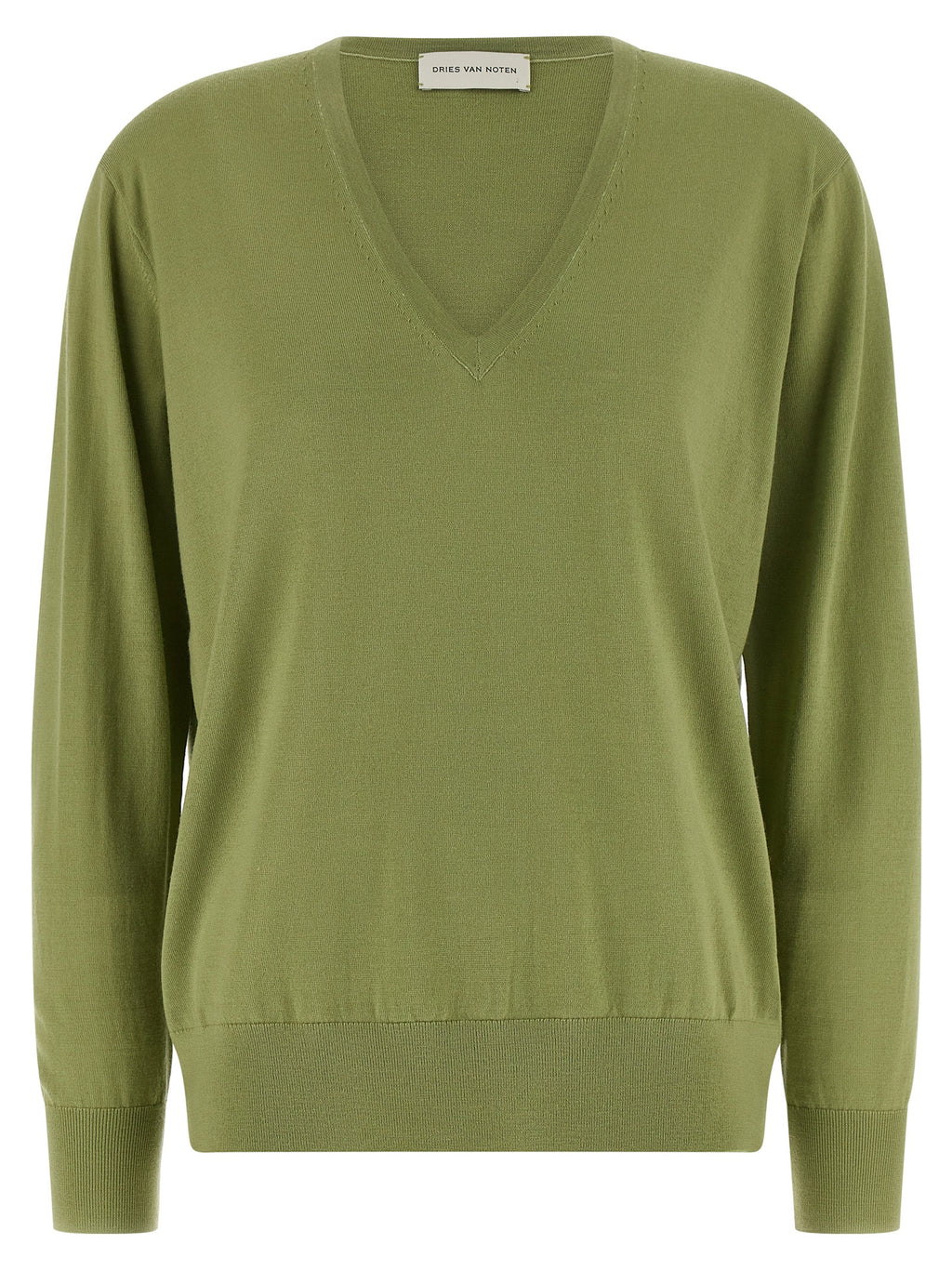 Bicolor Merino Wool Cardigan