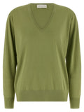 Bicolor Merino Wool Cardigan