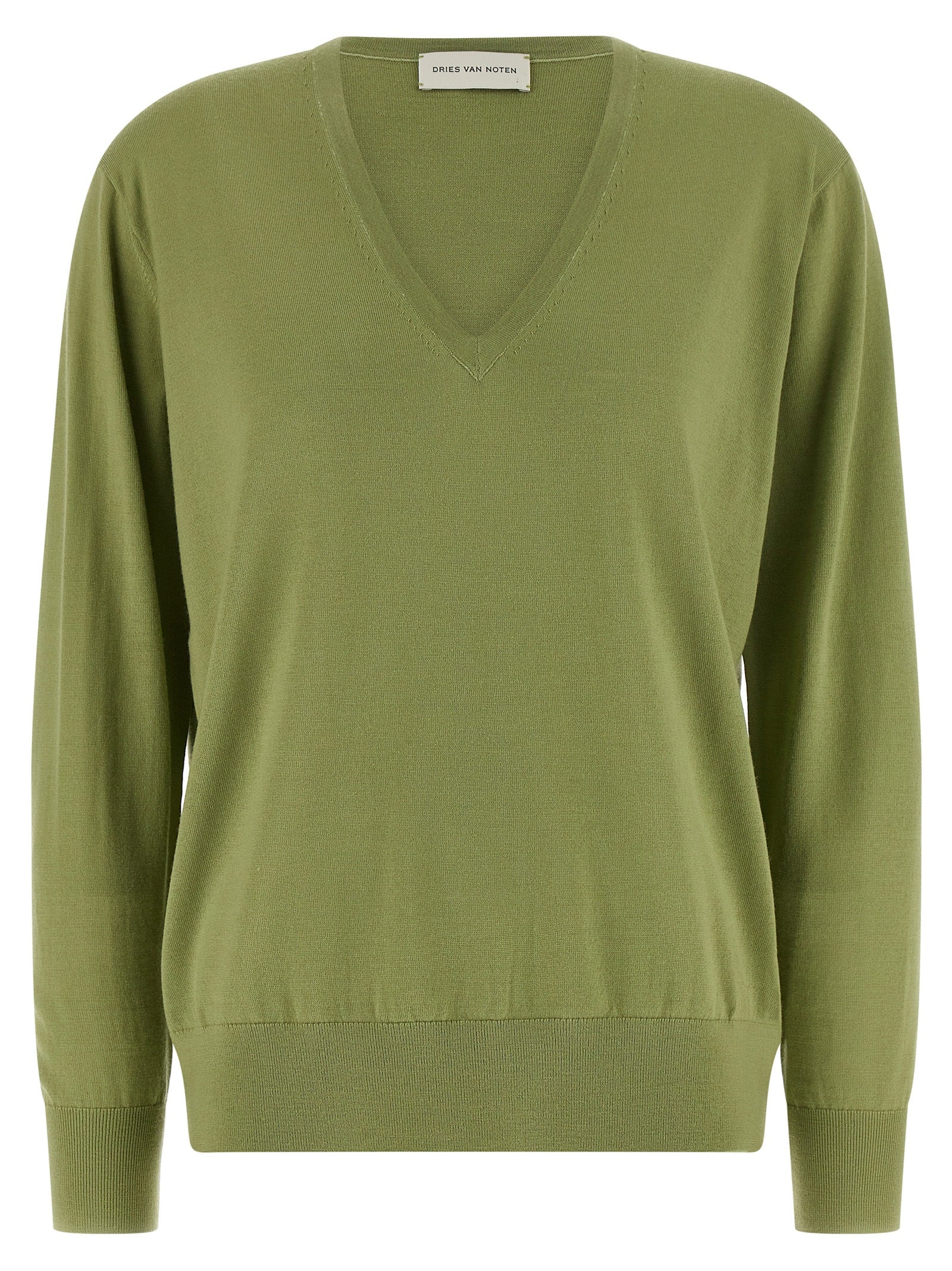 Bicolor Merino Wool Cardigan