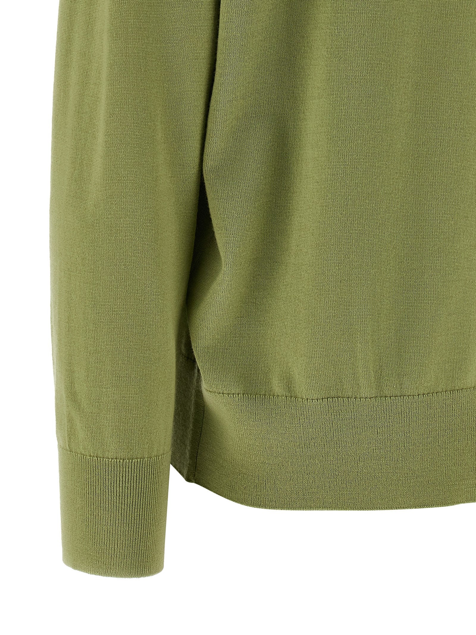 Bicolor Merino Wool Cardigan