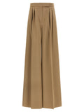 Brown Virgin Wool Casual Pants