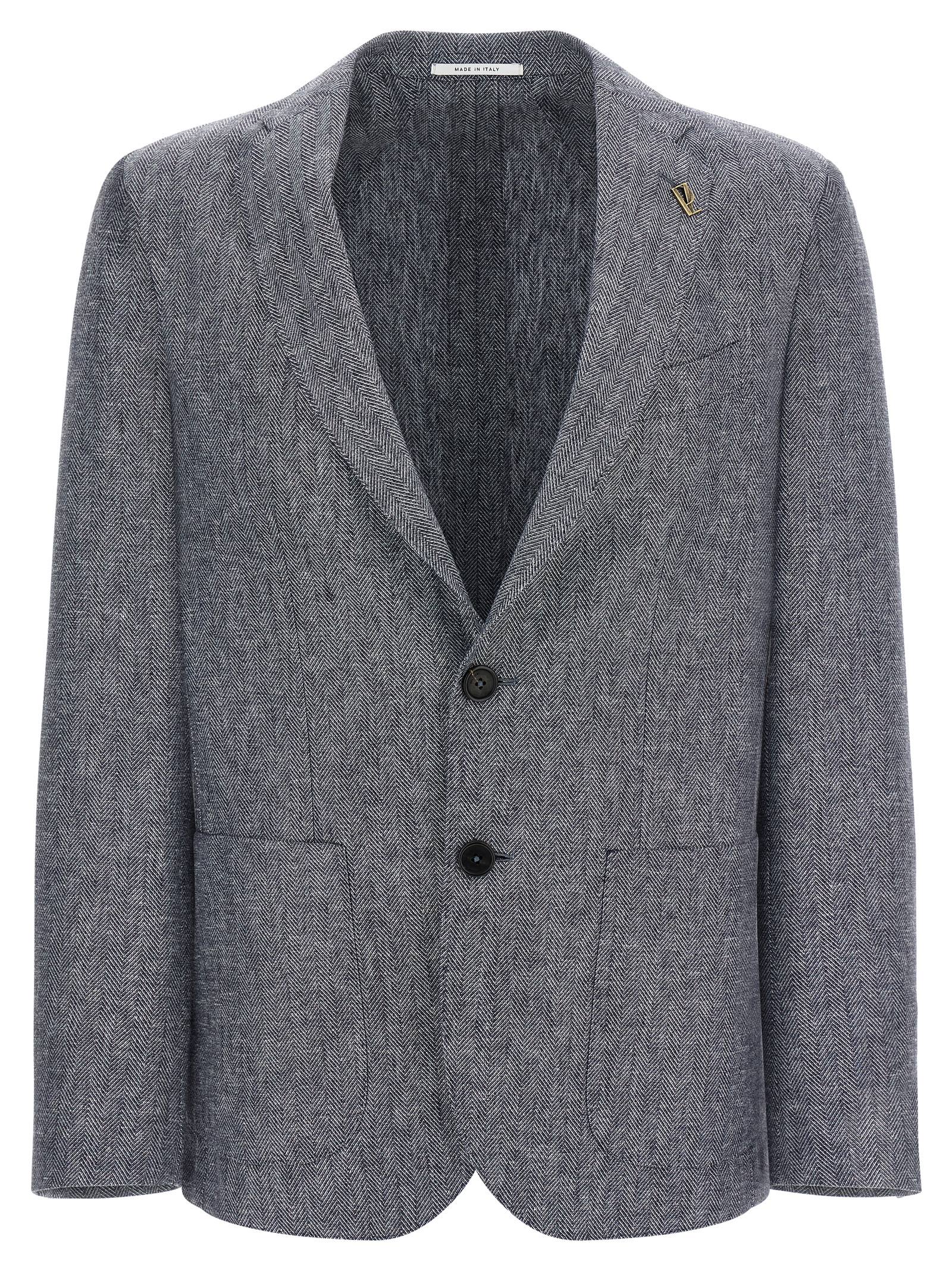 Blue Linen Blazer