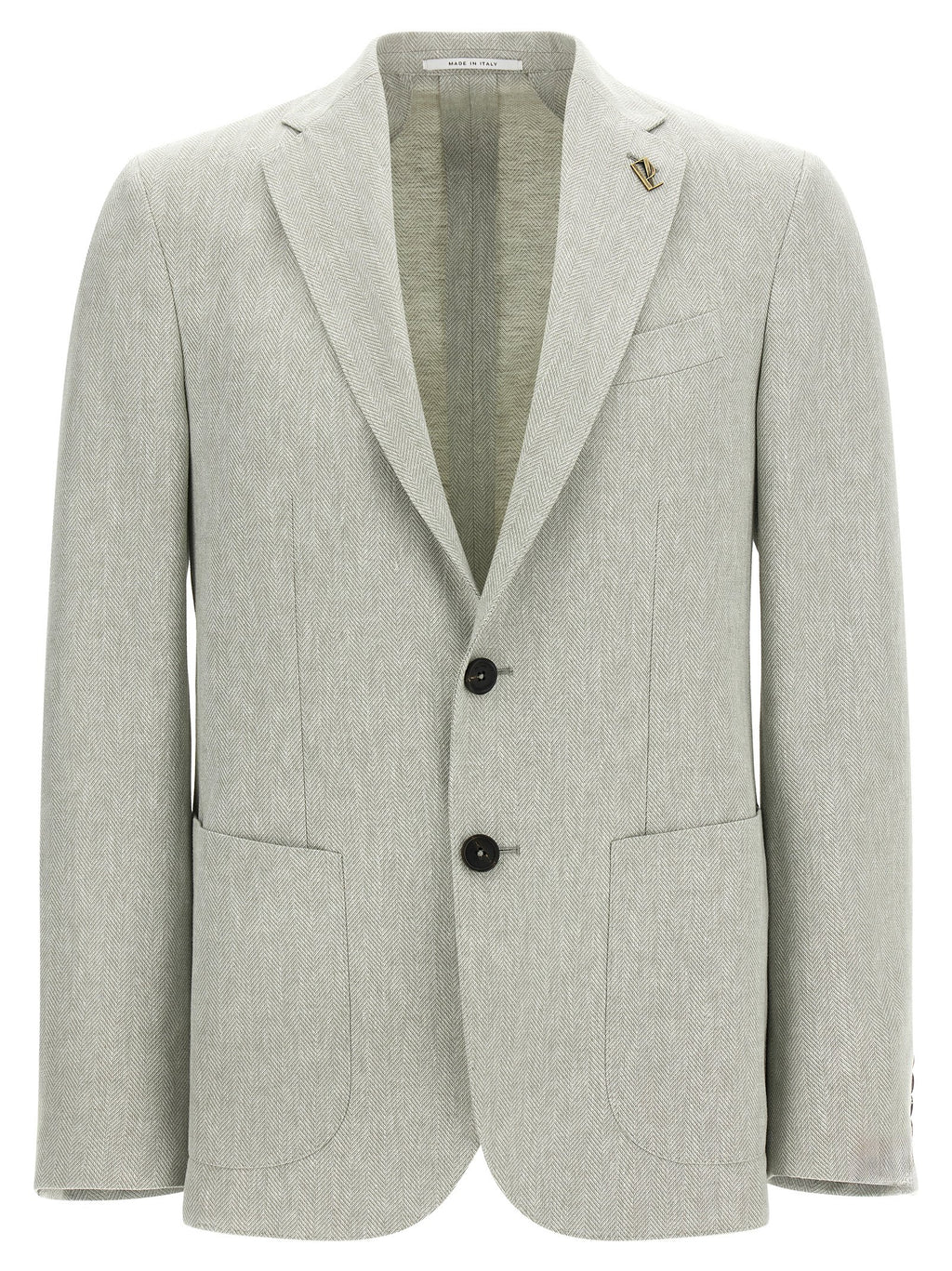 Bicolor Linen Blazer