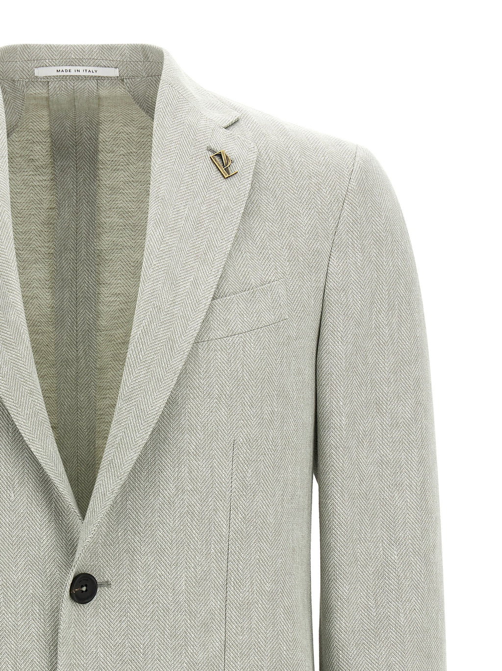 Bicolor Linen Blazer