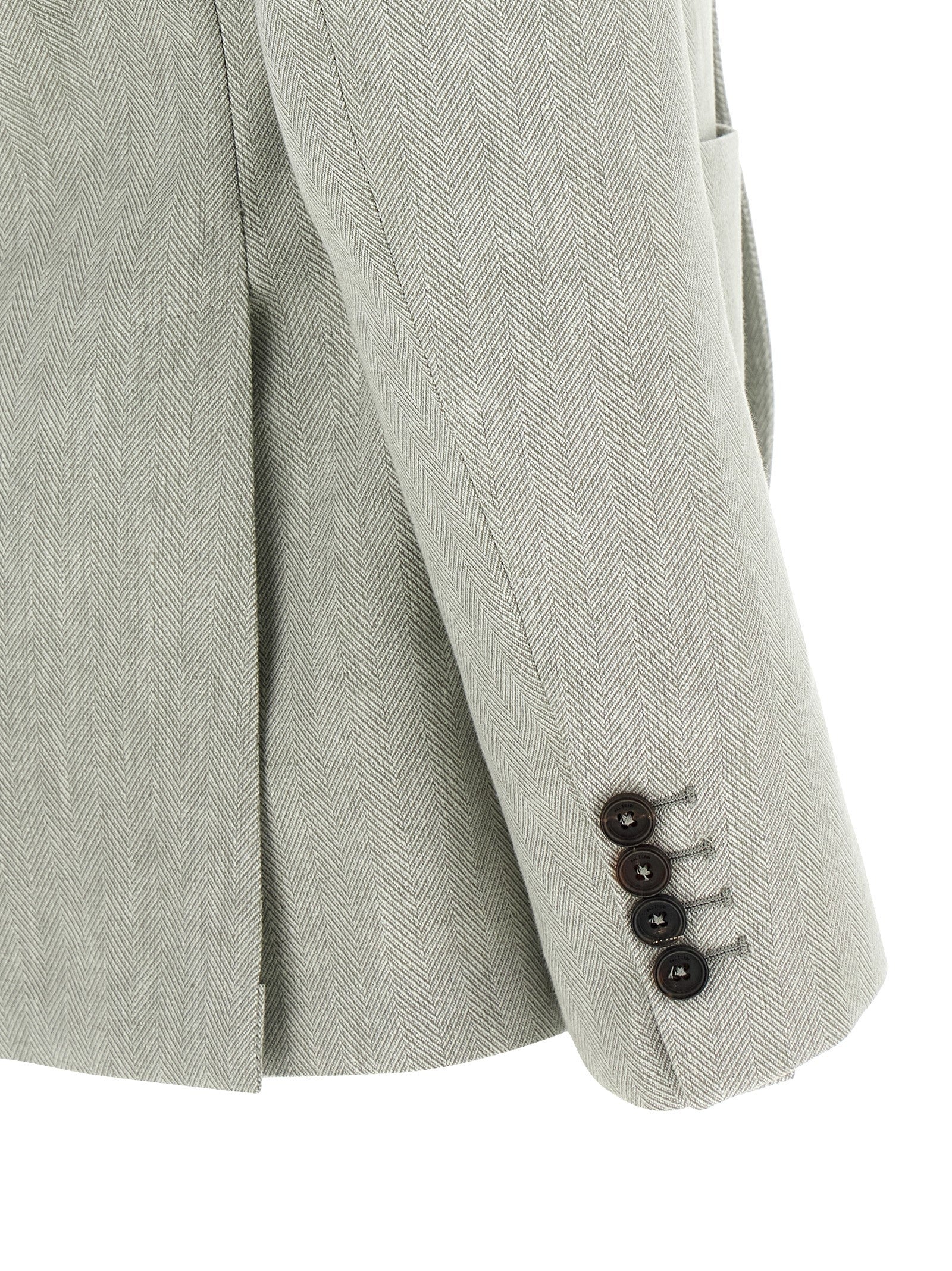 Bicolor Linen Blazer