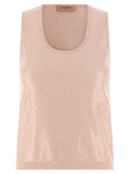 Multicolor Cotton Sleeveles T-Shirt
