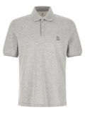 Gray Cotton Polo Shirt