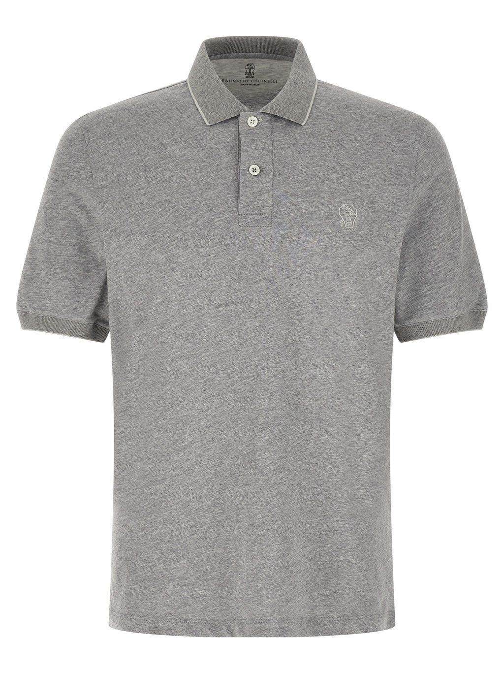 Gray Cotton Polo Shirt