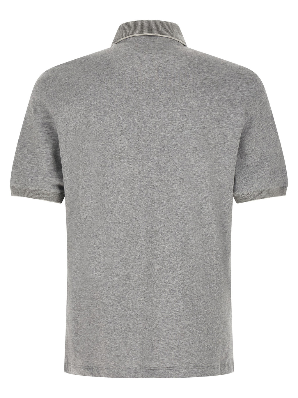 Gray Cotton Polo Shirt