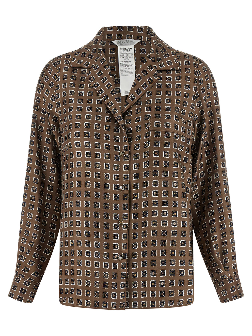 Brown Silk Blouse