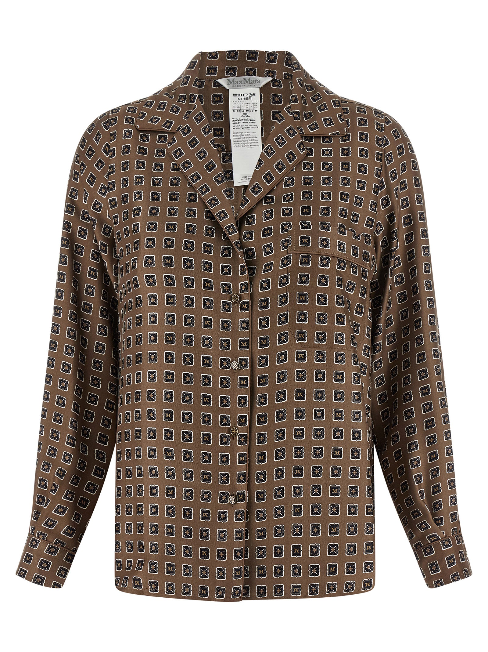 Brown Silk Blouse