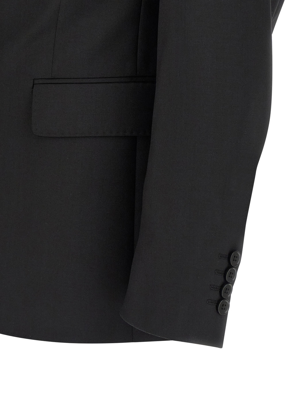 Black Wool Two-Piece Suit