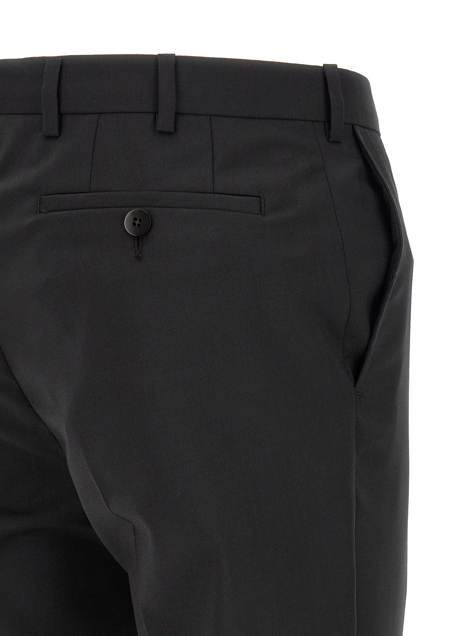 Black Wool Two-Piece Suit