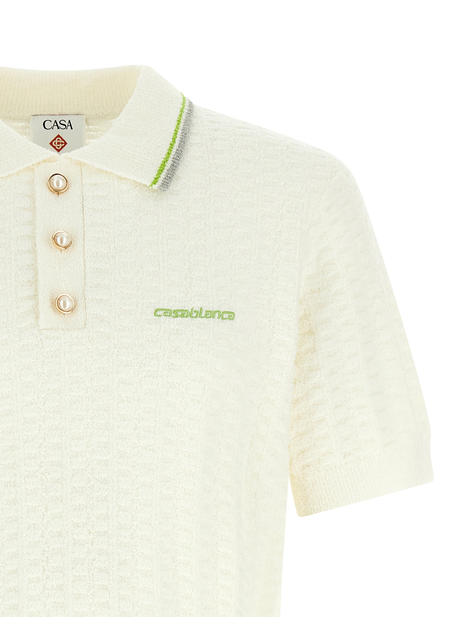 White Cotton Polo Shirt