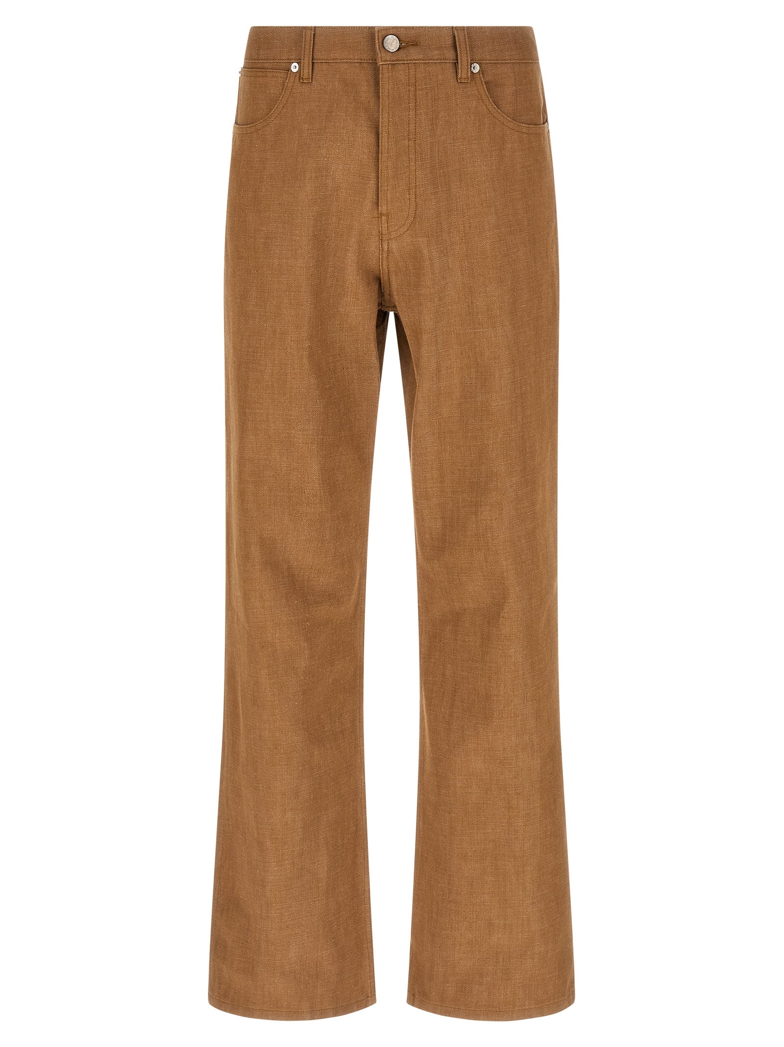 Brown Cotton Jeans Denim