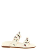 White Cowhide Slides
