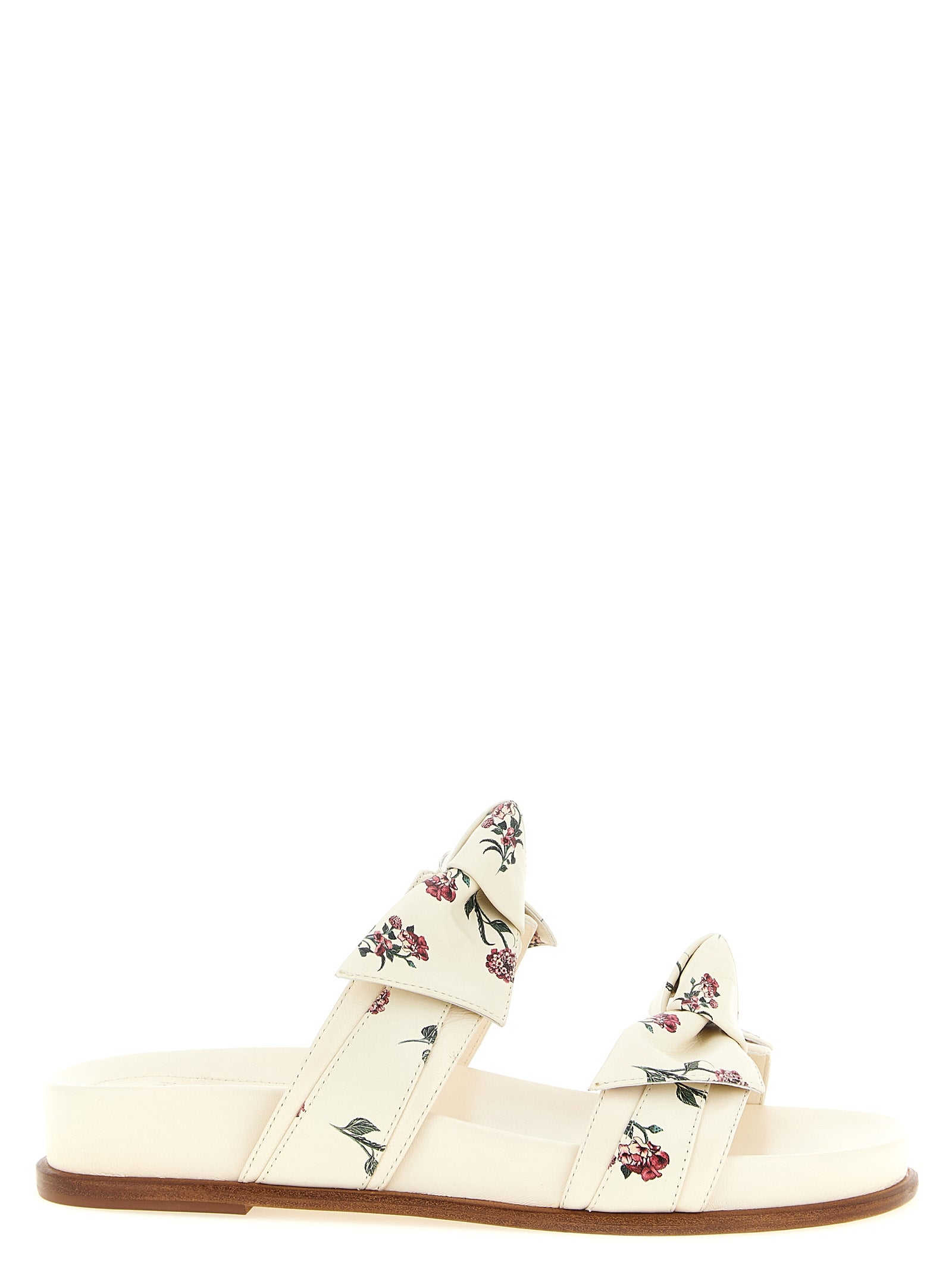 White Cowhide Slides