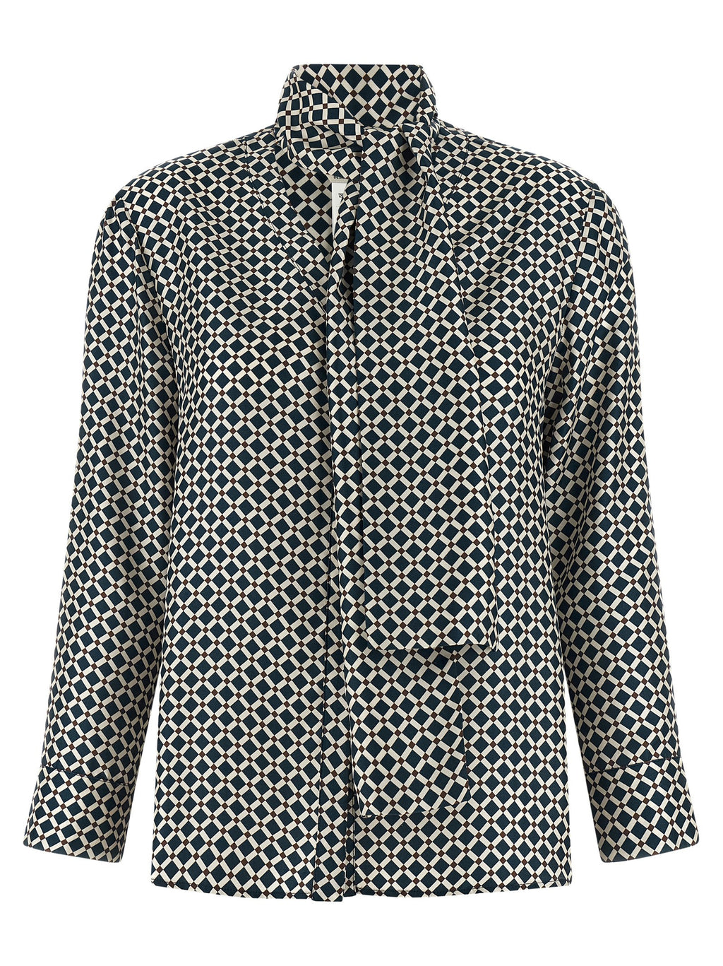 Blue Silk Blouse
