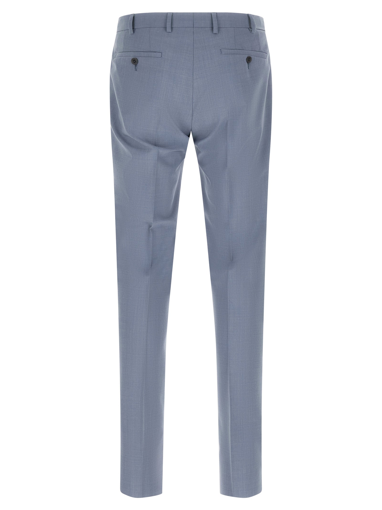Blue Polyester Two-Piece Suit