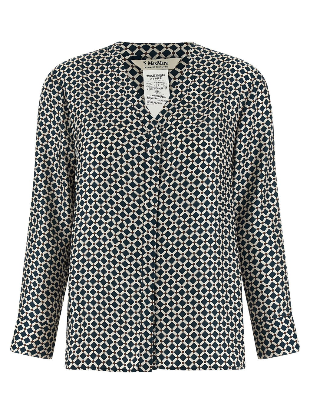 Blue Silk Blouse