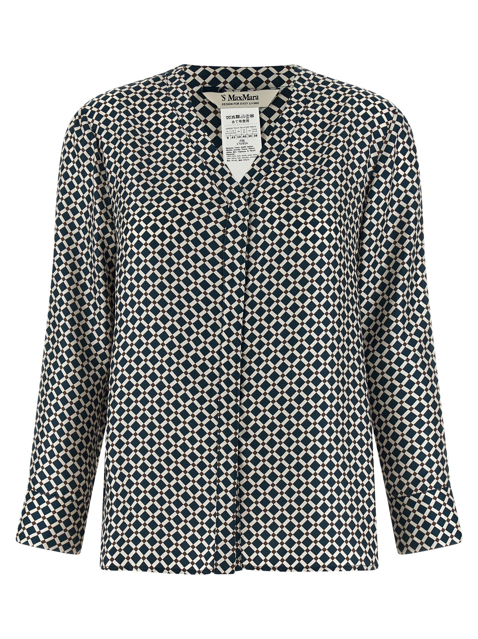 Blue Silk Blouse