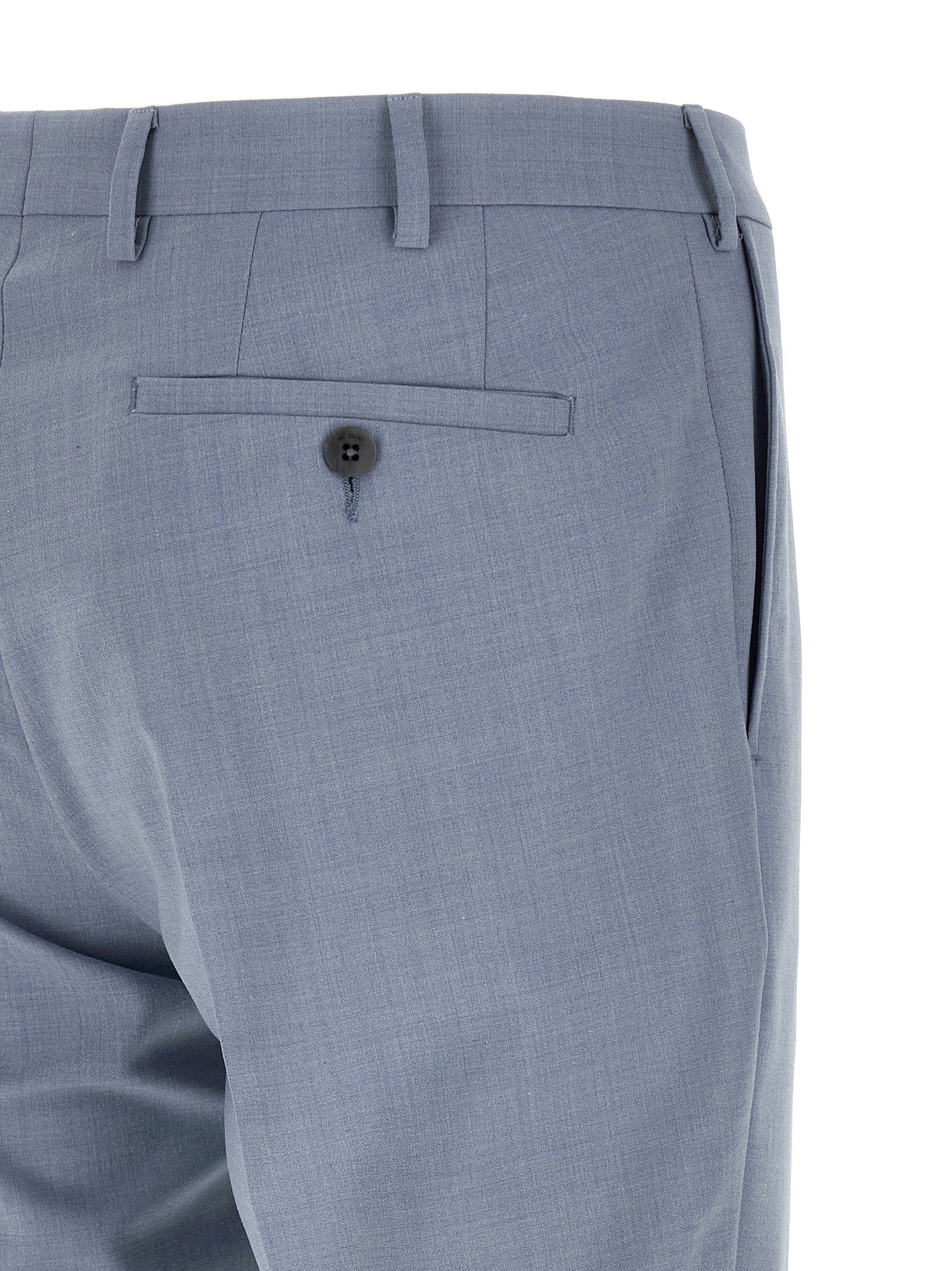 Blue Polyester Two-Piece Suit