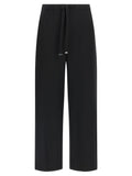 Black Virgin Wool Joggers (Workout Pants)
