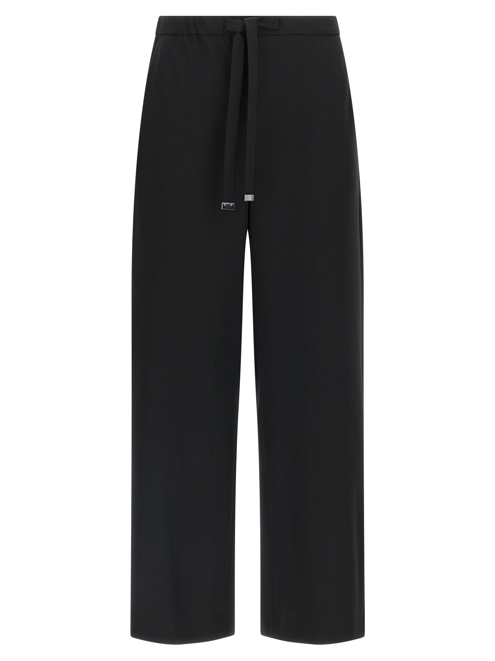 Black Virgin Wool Joggers (Workout Pants)