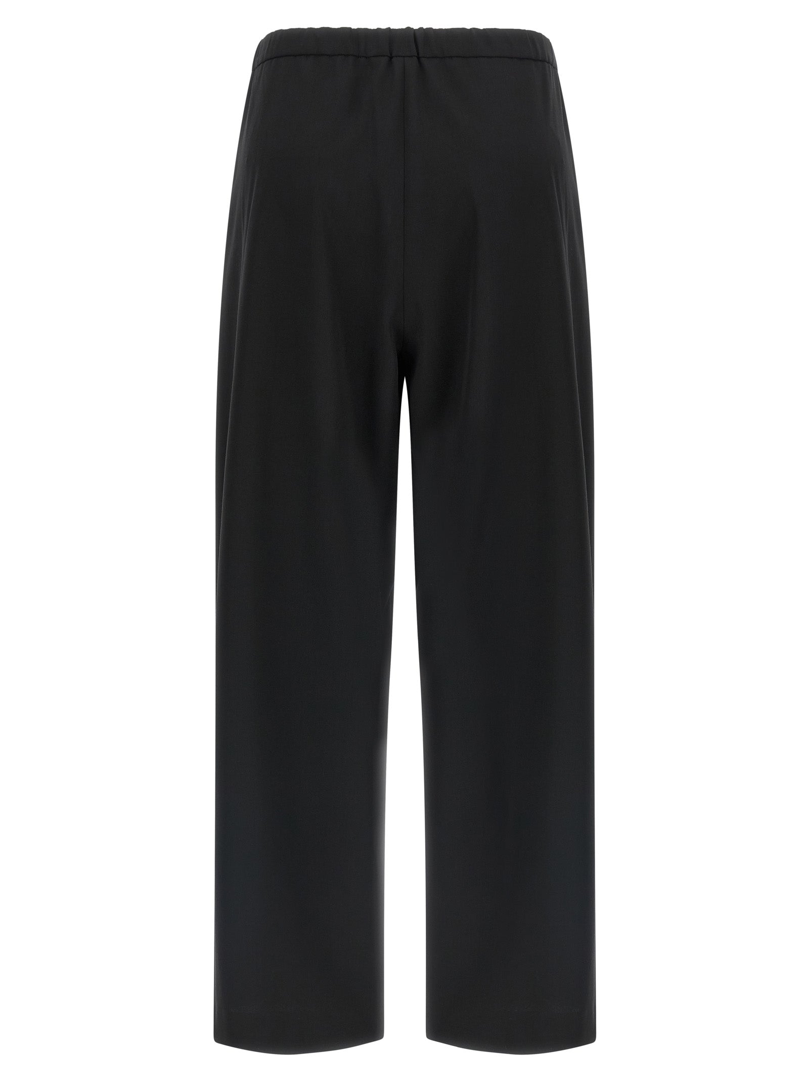 Black Virgin Wool Joggers (Workout Pants)