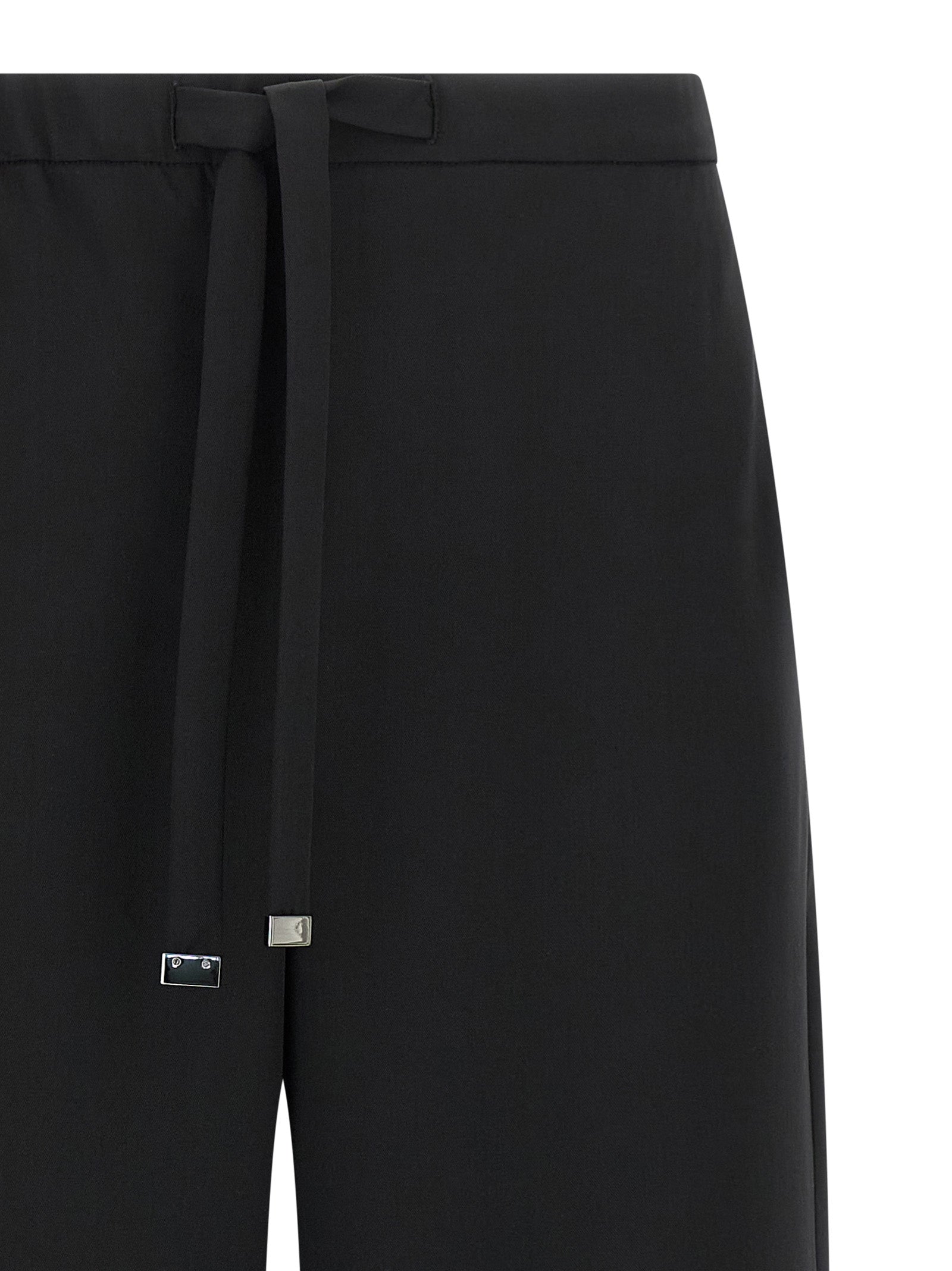 Black Virgin Wool Joggers (Workout Pants)