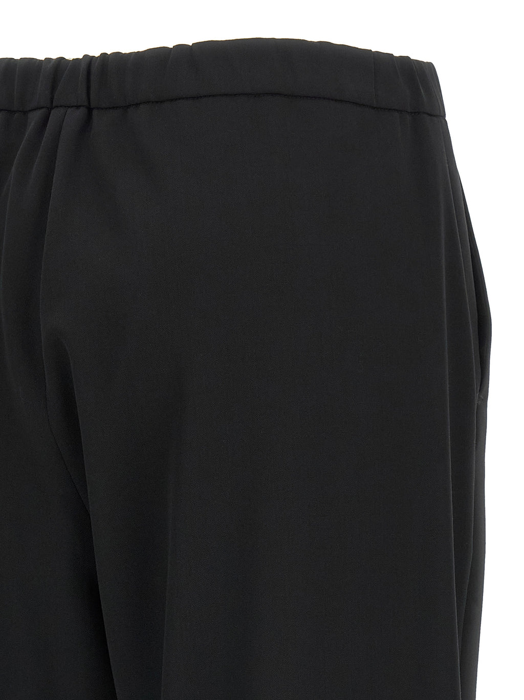 Black Virgin Wool Joggers (Workout Pants)