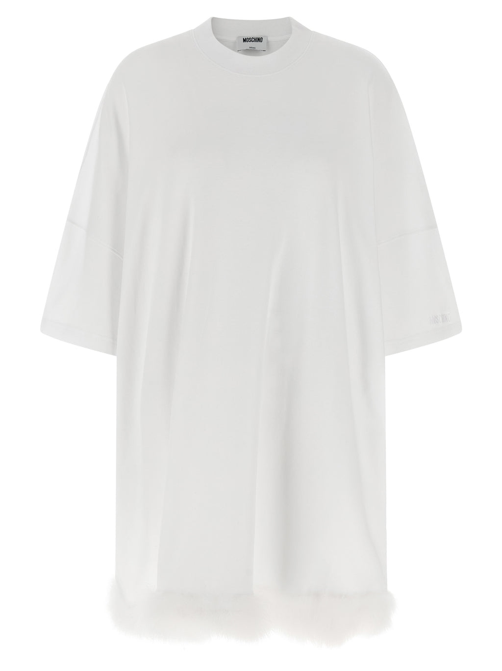 White Cotton Short Dress