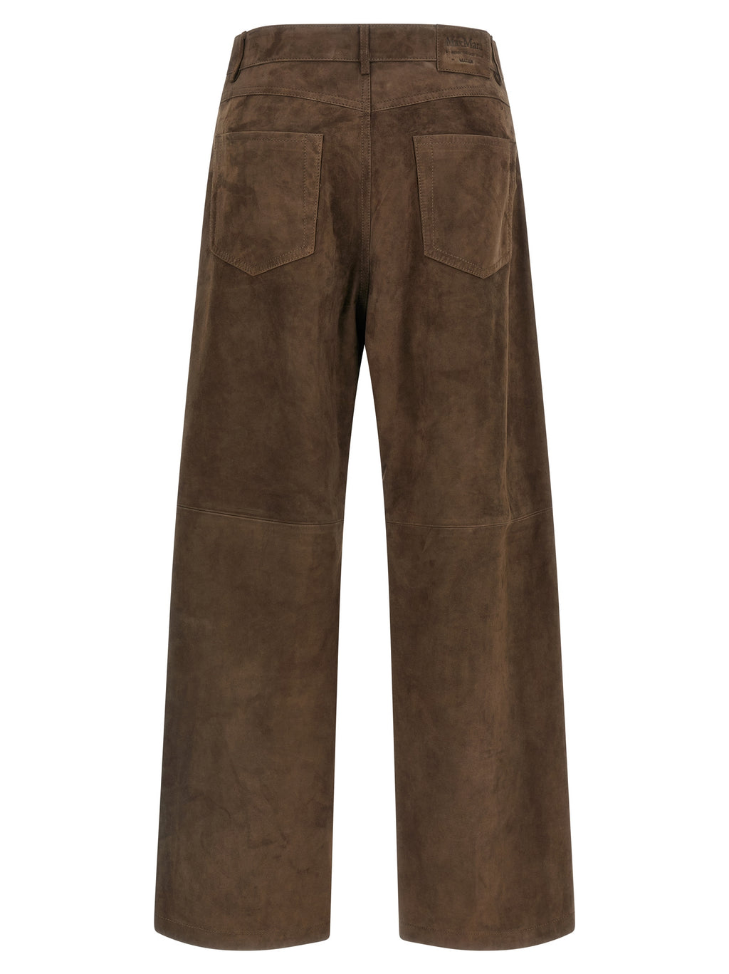 Brown Lamb Leather Casual Pants