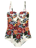 Dolce & Gabbana White Polyamide One-Piece Swimsuit