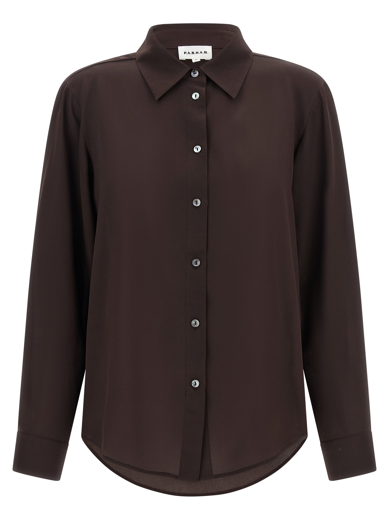 Brown Silk Blouse