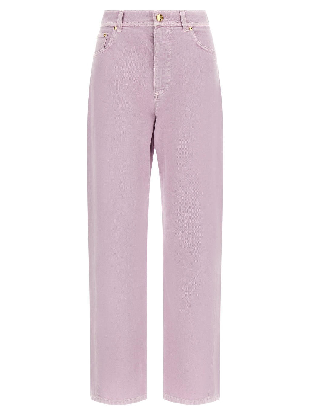 Multicolor Cotton Straight-Leg Jeans