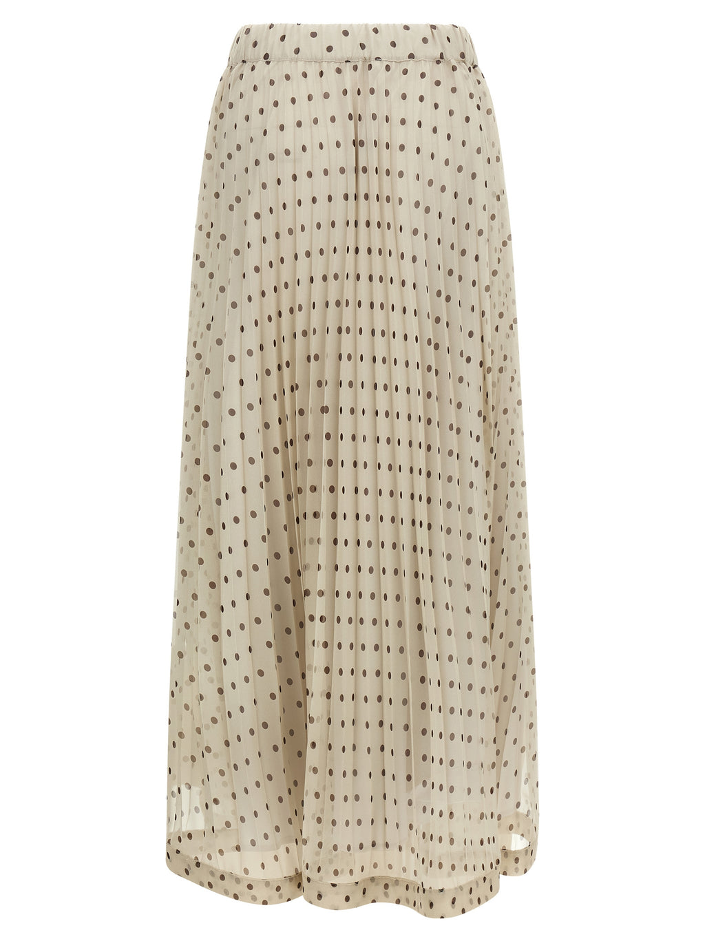 Beige Polyester Mini Skirt