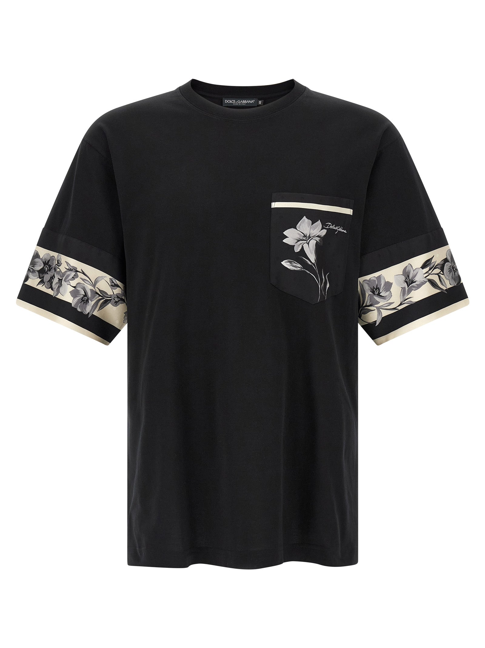 Black Cotton Long Sleeve T-Shirt