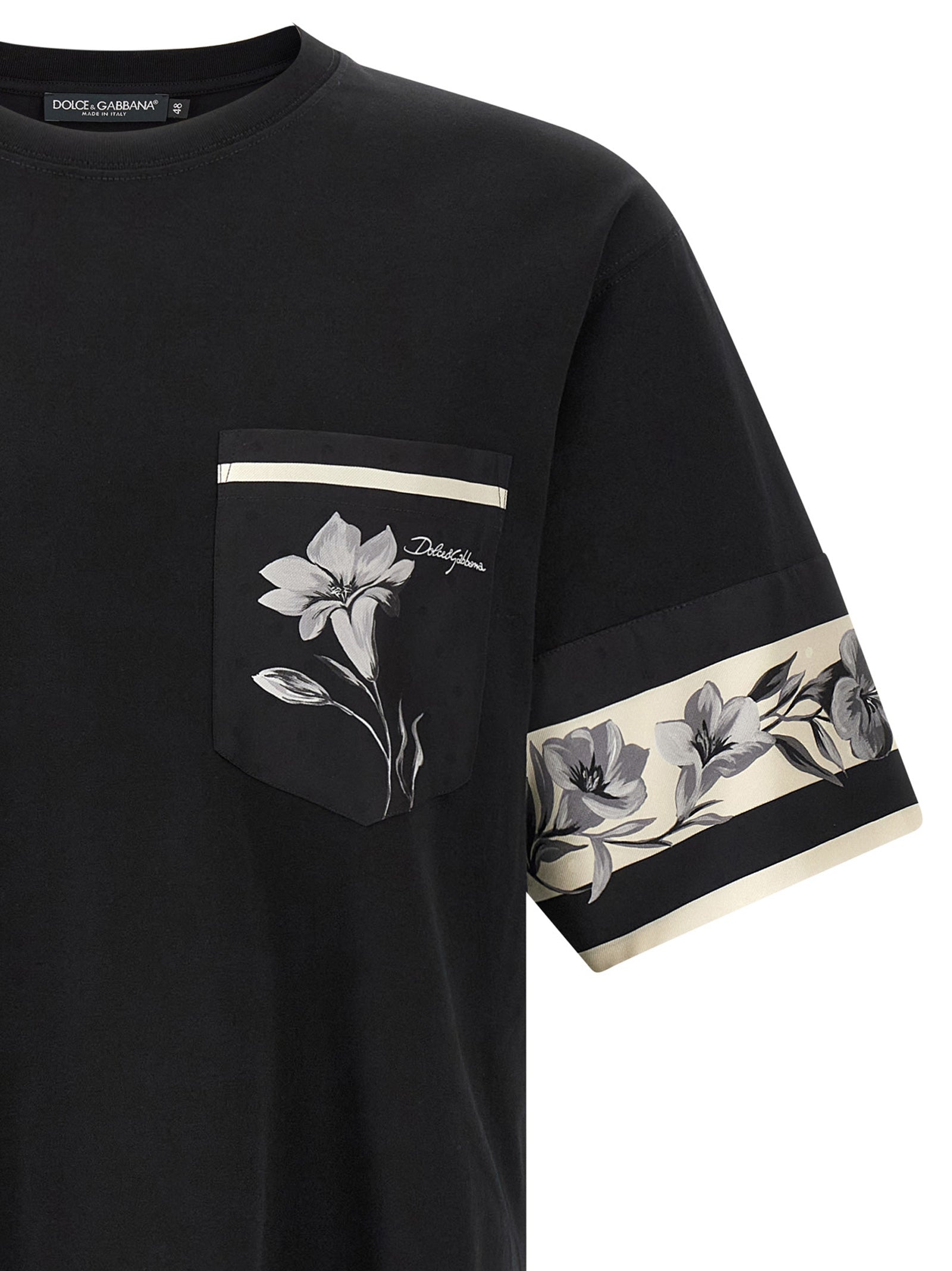 Black Cotton Long Sleeve T-Shirt