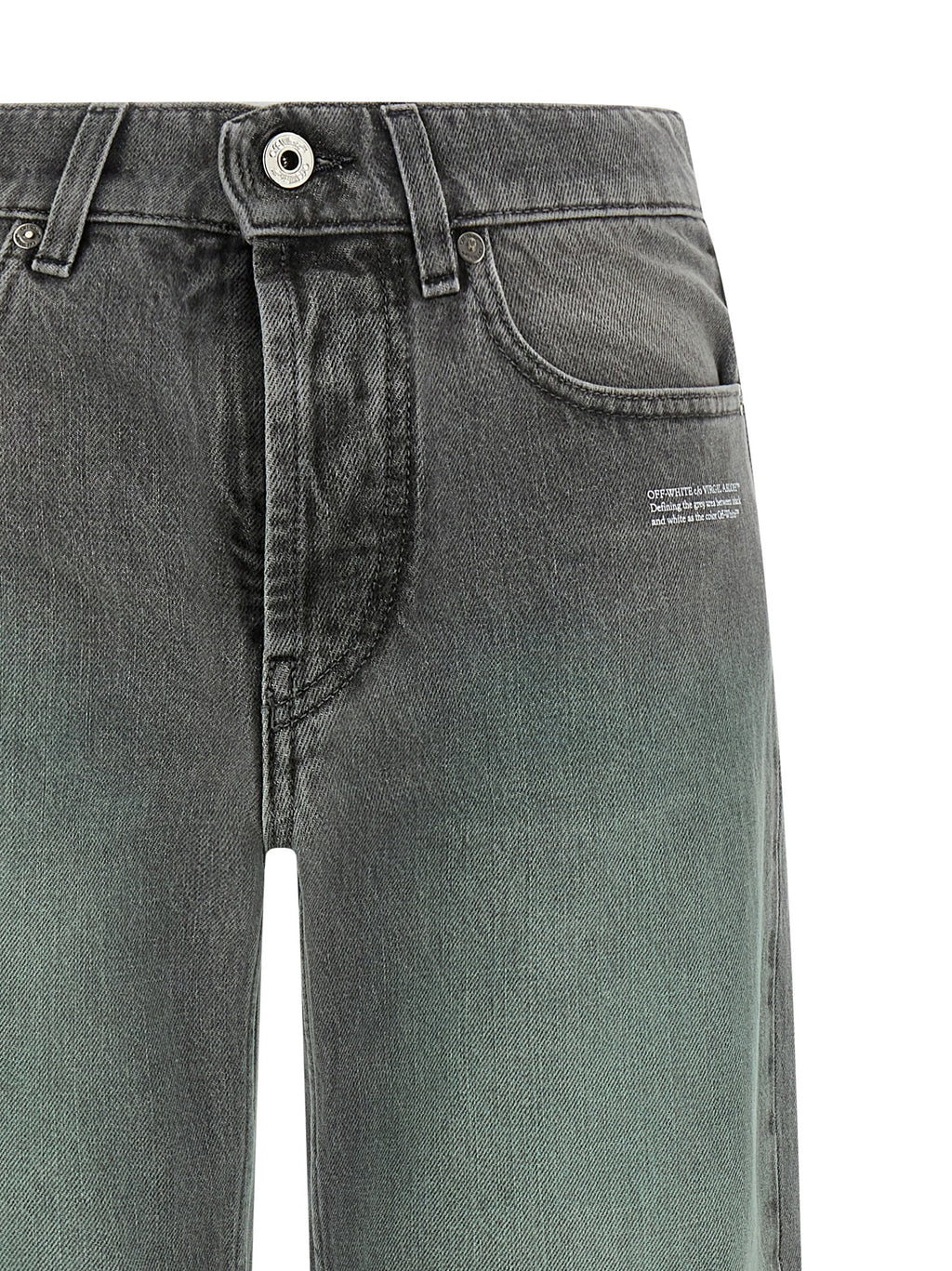 Gray Cotton Jeans Denim