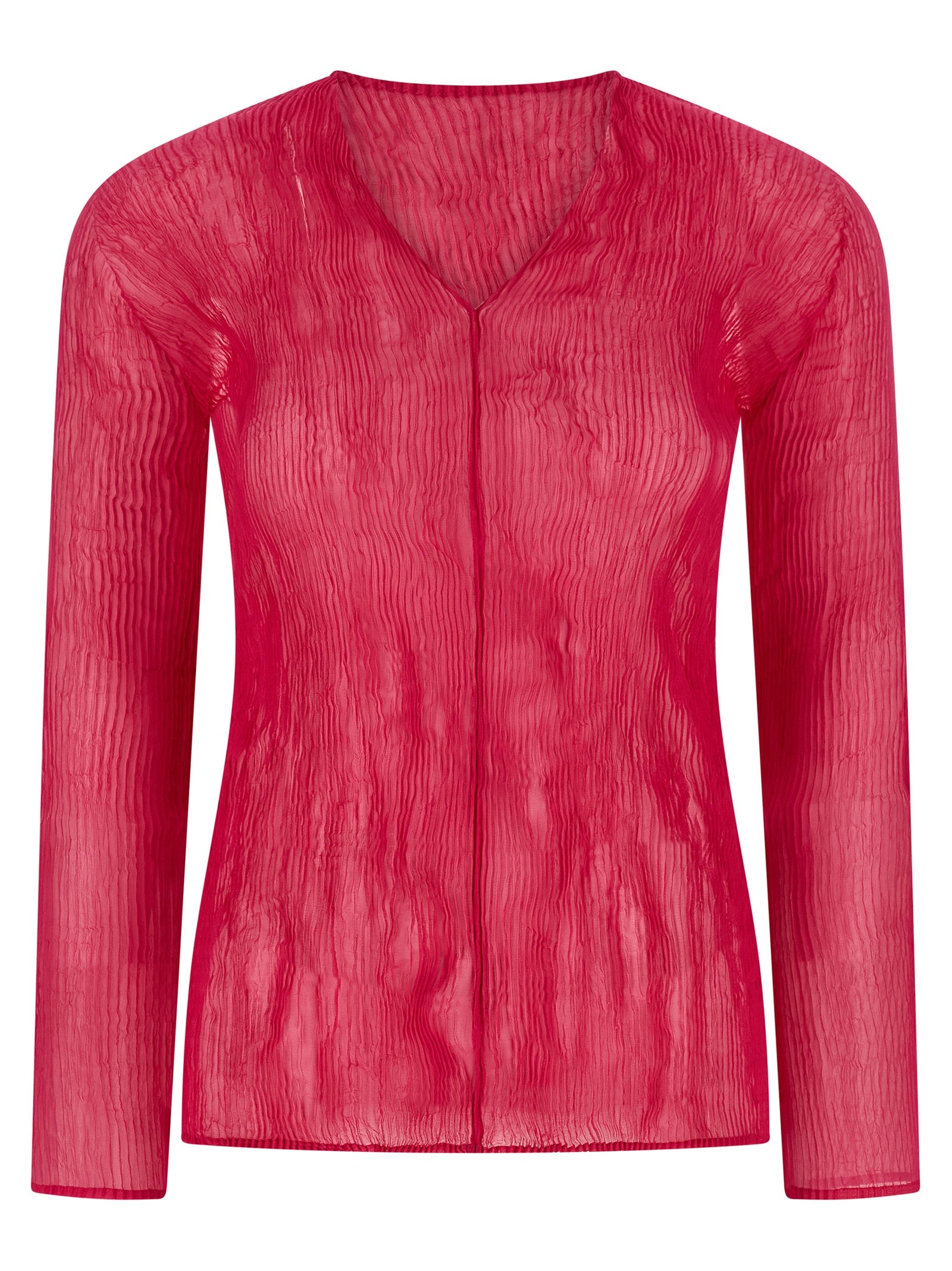 Fuchsia Polyester Shirt