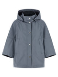 Blue Polyester Shell Jacket