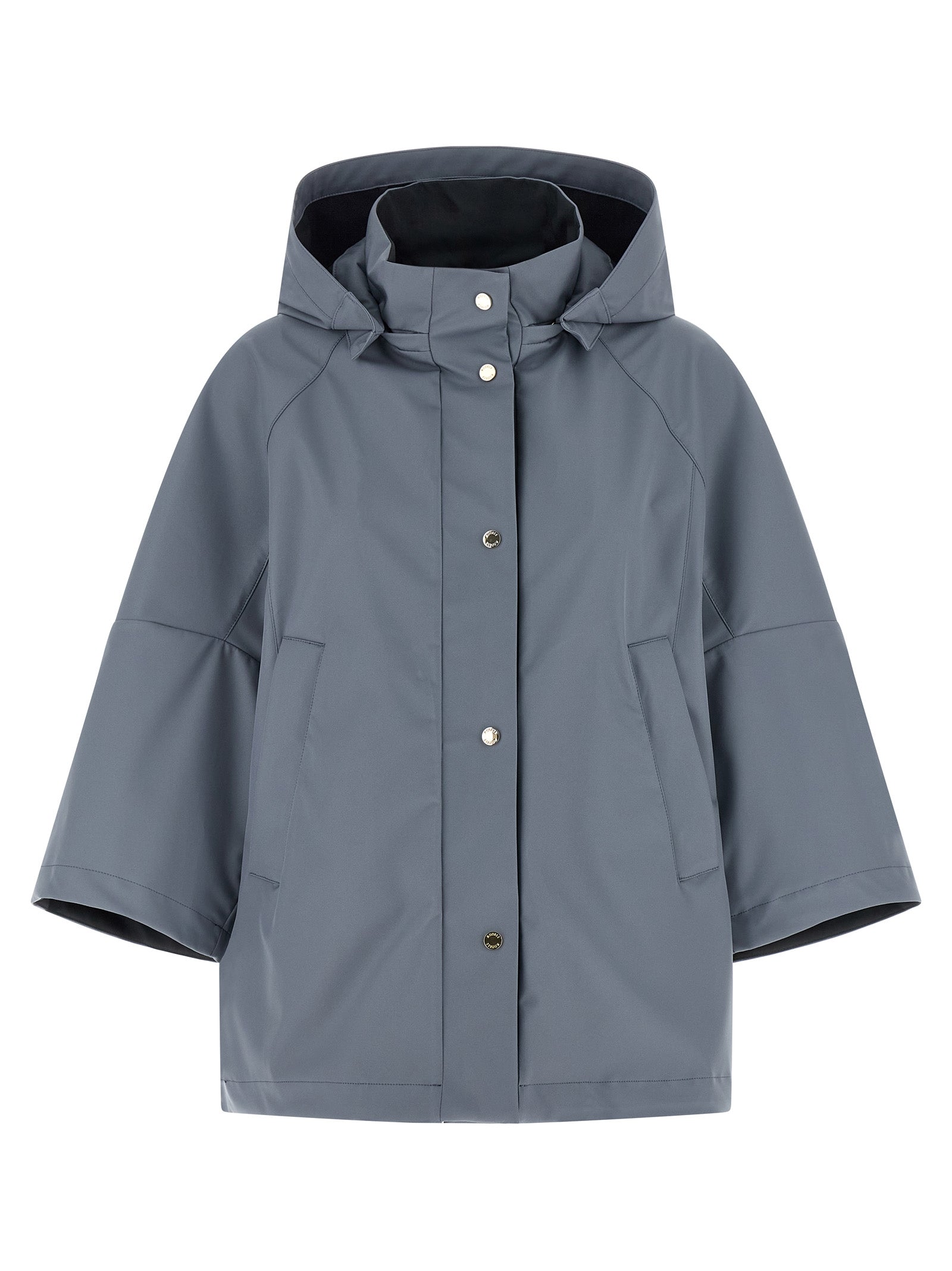 Blue Polyester Shell Jacket