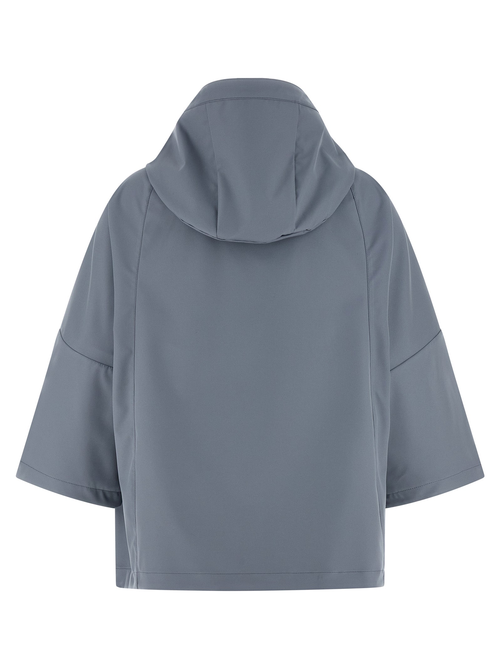 Blue Polyester Shell Jacket